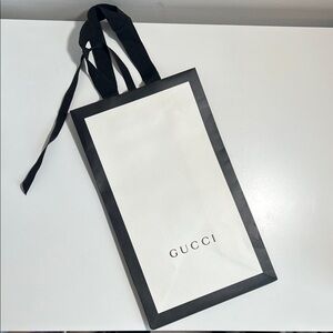 Black and White Gucci Shopping Bag